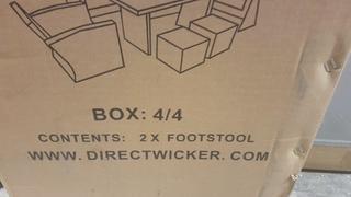 Direct Wicker-2 Footstools-Grey