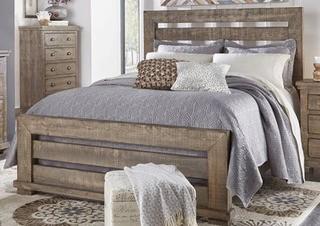 Progressive Furniture Bedroom Willow Slat Bed in Weathered Grey P635-60 - Queen