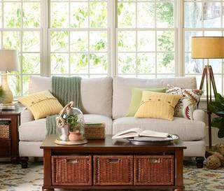 Montgomery Upholstered Sofa (BL23217)-Beige/Linen