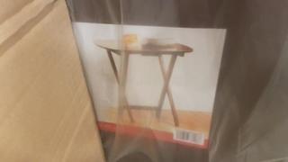 Get Sorted Wood Folding Tray Table-Brown