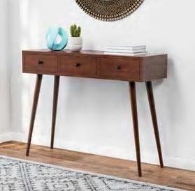 Carson Carrington Linkoping Mid-century 3-drawer Wood Console Table-Brown