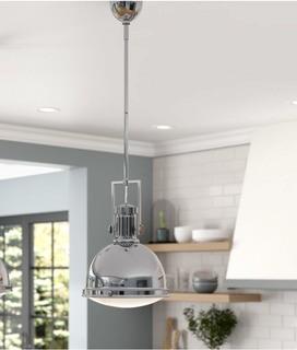 Laurel Foundry Modern Farmhouse Hamilton 1-Light Dome Pendant (LRFY5258_20308869)-Polished Nickel