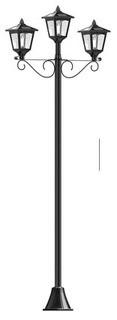 Darby Home Co Croll Solar Powered Triple Head Vintage 3-Light LED 72 Post Light (DRBH5964)