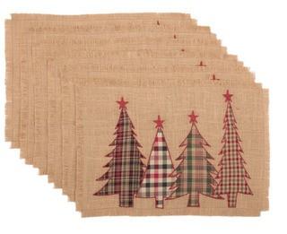 Gracie Oaks Leonidas Applique Tree Placemat (GRCS4413)-5PC-12x18"