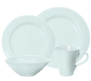Portmeirion Sophie Conran Celadon 4 Piece Place Setting, Service for 1 (PMR1271)-Mint Green