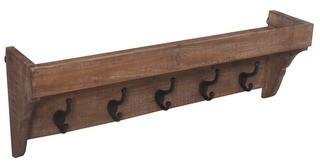 Charlton Home Vanguilder Hanging Storage with Shelf Wall Hook (CHRL8403)- 2PC