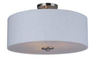 Darbi Home Becher 3-Light Semi Flush Mount Satin Nickel