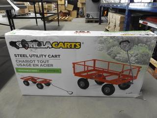 Gorilla Carts Steel Utility Cart c/w Removable Sides