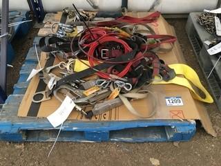 A Pallet of Safety Harness and Steel Cable