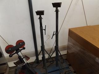Lot of (2) Metal Pipe Stands