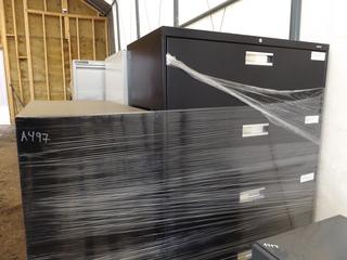 Lot of (3) Metal Filing Cabinets