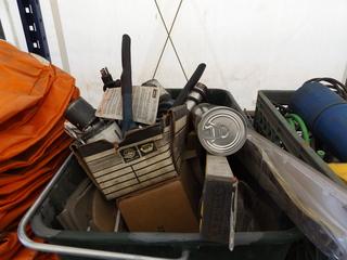 Lot of Miscellaneous Shop Supplies Including Hole Saw Bits, Heat Gun, Welding Rod, etc.