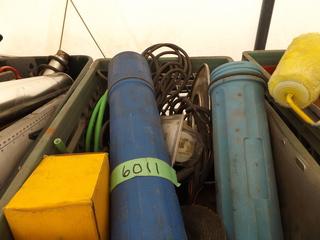 Pallet of Miscellaneous Shop Supplies Including Airline Cable, Electrical Cable, Connectors, etc.