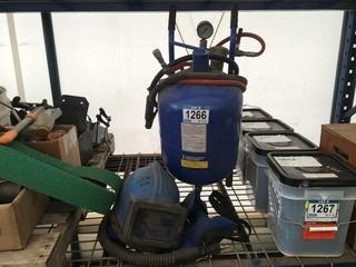 Power Fist 10 Gallon Pressure Sandblaster c/w Helmet