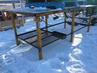Metal Work Bench 8' x 4' x 3'