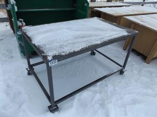 Rolling Metal Work Bench 60'' x 38'' x 36''