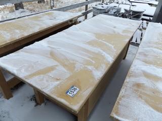 Custombuilt Wooden Work Bench 84'' x 36'' x 33''