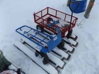 Metal Wagon 32'' x 21'' x 8'' and Dolly and Length of 5/8'' Grade 100 Chain