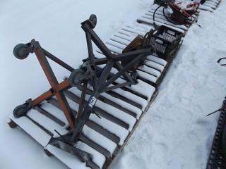 Lot of (2) Rolling, Adjustable Material Stands