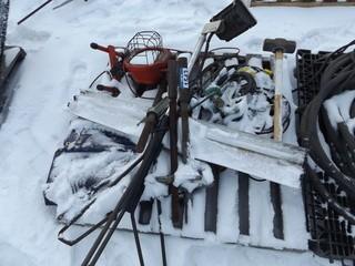 Lot of Miscellaneous Work Lights, Welding Screens and Extension Cords