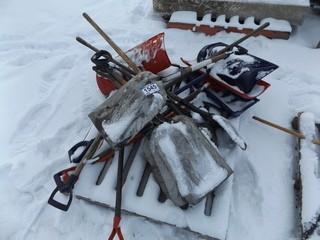 Lot of Miscellaneous Snow and Scoop Shovel