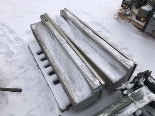 Lot of (2) Diamond Plate Bed Rail Tool Boxes 5'