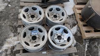 Set of (4) 5 Bolt, 16'' Chrome Plated Rims