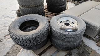Lot of (3) Michelin LTX NS 265/75/16 On 8 Bolt Alloy Rims & (1) BFG 315/70/R17