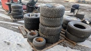 Lot of (4) Yokohama Super Digger 33/12.5R15 On Rims & (4) Utility Tires.