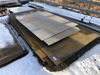 Lot of Stock Plate Steel Assorted Sizes & Gauges