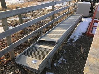 Lot of (2) 15' & (1) 10' Aluminum Loading Ramps