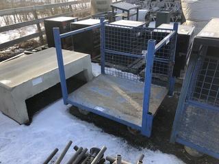 40"x48" Rolling Parts Cart Cage