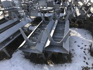 Lot of (4) 70" Metal Park Benches