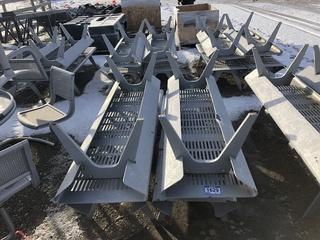 Lot of (4) 70" Metal Park Benches