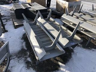 Lot of (4) 70" Metal Park Benches