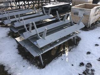 Lot of (4) 70" Metal Park Benches