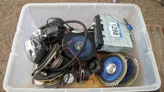 Quantity of Misc. Car Audio Equipment & Light Up Pepsi Sign 48"x14"