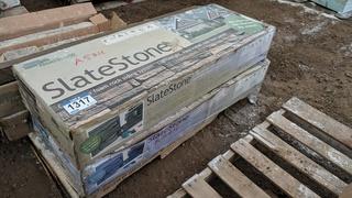 Lot of  (2) Boxes of Slatestone Foam Rock Siding (47 1/2"x7 1/4" Panels x 8/Box)