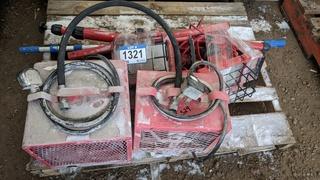 Lot of  (2) Electric Heaters & Work Light w/Stand