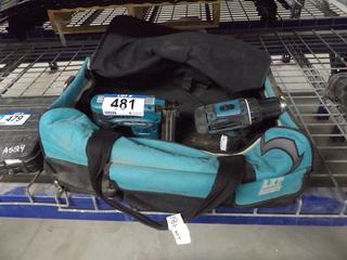 Makita BST221 18V Cordless Stapler, Makita DDF482 18V Cordless Drill & Carry Bag