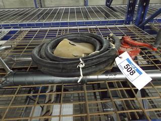Lot of  (2) Manual Fluid Pumps c/w 15' Length of 3/4" Fuel Transfer Hose