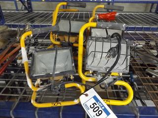 Lot of  (6) 500W Halogen Work Lights