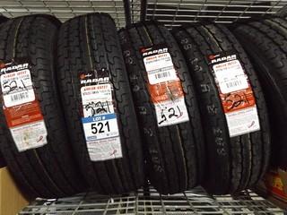 Lot of  (4) Radar Angler RST22 ST225/75R15 Trailer Tires