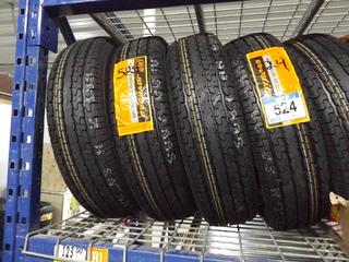 Lot of  (4) Joy Road ST100 ST205/75R15 Trailer Tires
