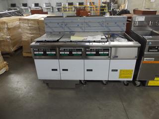 Unused Pitco Solstice Supreme 4 Station Commercial Deep Fryer