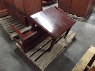 Coffee Table 48"x20"x16" & End Table 24"x24" 20"