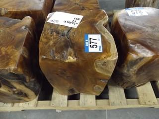 Teak Wood Stool Approx. 12"x12" x16"