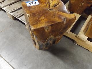 Teak Wood Stool Approx. 12"x12" x16"