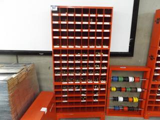Bolt Bin 34"x9"x72" c/w Miscellaneous Fasteners