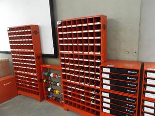 Bolt Bin 34"x9"x72" c/w Miscellaneous Fasteners